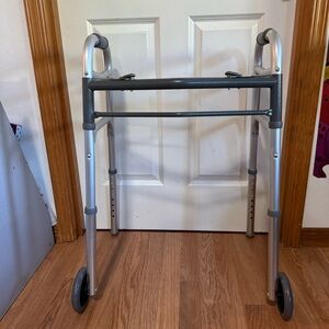 Walker Folding Adult with Front Wheels